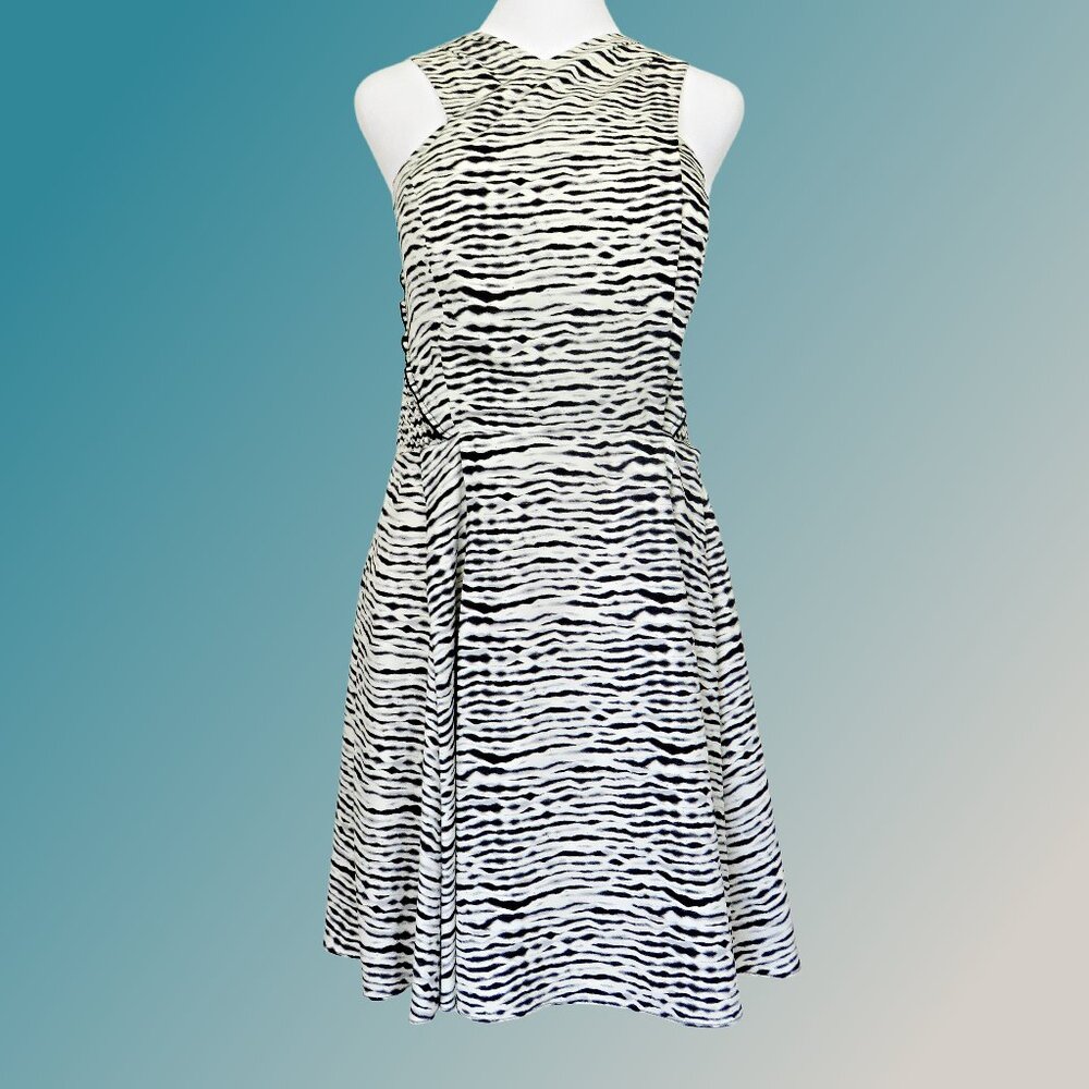 Black and White Proenza Schouler Dress Surplice Neckline....726